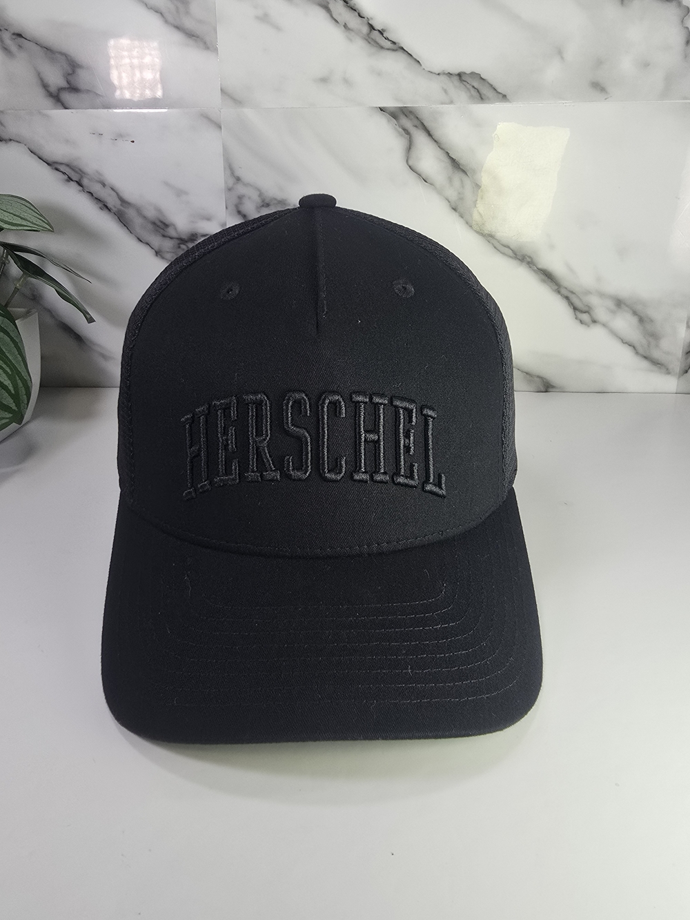 Herschel Trucker Cap. Black Mesh Trucker Hat